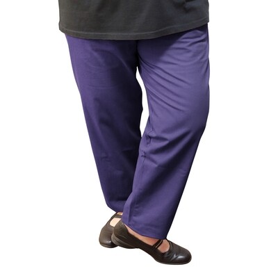 Cotton and Wool Blend Aubergine Pants Cotton and Wool Blend Aubergine Pants