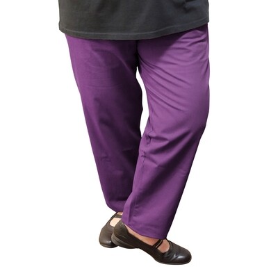 Cotton and Wool Blend Plum Pants Cotton and Wool Blend Plum Pants