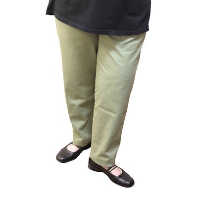 Cotton and Wool Blend Sage Pants Cotton and Wool Blend Sage Pants
