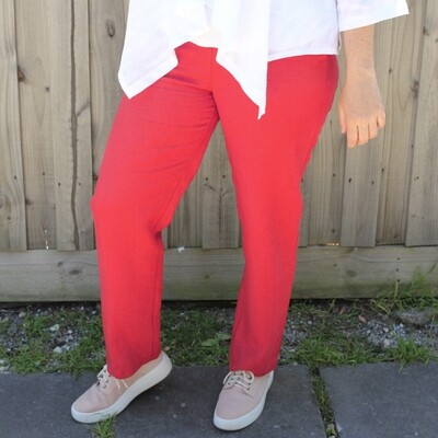Tapered Leg Linen Pants with Pockets Tapered Leg Linen Pants with Pockets