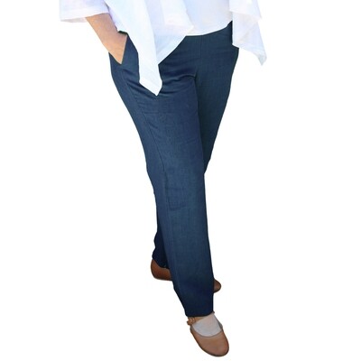 Tapered Leg Linen Pants with Pockets Tapered Leg Linen Pants with Pockets