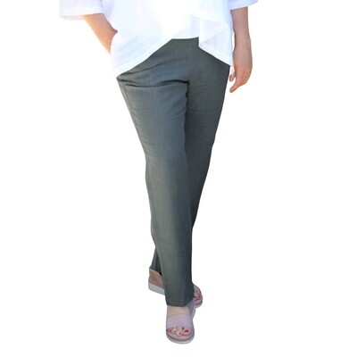 Tapered Leg Linen Pants with Pockets Tapered Leg Linen Pants with Pockets