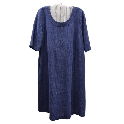 Crushed Linen Summer Dress with Pockets Crushed Linen Summer Dress with Pockets