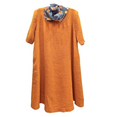 Crushed Linen Summer Dress with Pockets Crushed Linen Summer Dress with Pockets