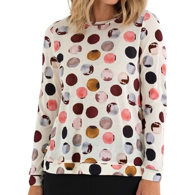 Relaxed Jersey Long Sleeve Spot Tee by Marco Polo Relaxed Jersey Long Sleeve Spot Tee by Marco Polo