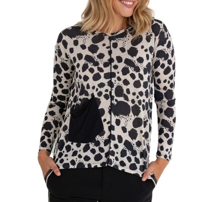 Relaxed Jersey Long Sleeve Print Tee by Marco Polo Relaxed Jersey Long Sleeve Print Tee by Marco Polo