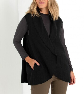 Boiled Wool Drape Vest by Marco Polo Boiled Wool Drape Vest by Marco Polo