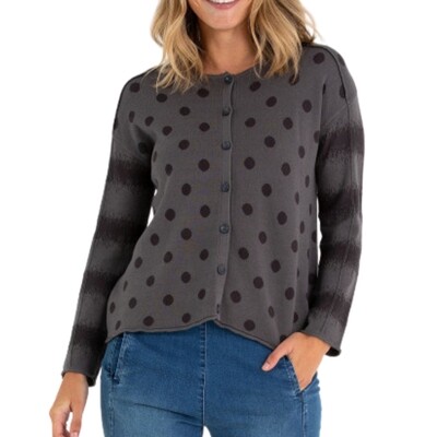 Abstract and Spot Knit Cardigan by Marco Polo Abstract and Spot Knit Cardigan by Marco Polo
