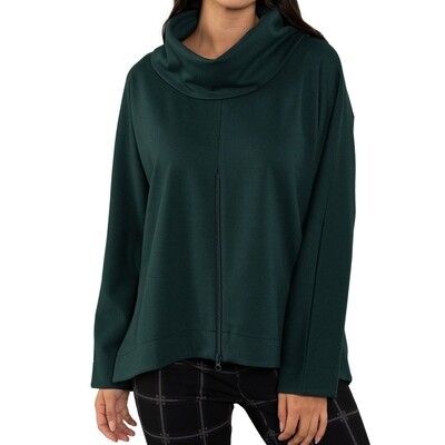 Zip Trim Cowl neck by Yarra Trail Zip Trim Cowl neck by Yarra Trail