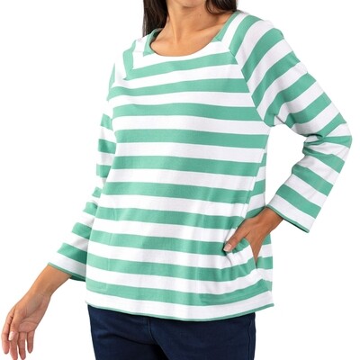 Raglan Stripe Tee by Yarra Trail Raglan Stripe Tee by Yarra Trail
