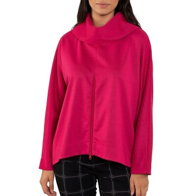 Zip Trim Cowl neck by Yarra Trail Zip Trim Cowl neck by Yarra Trail
