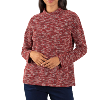 Cotton Blend Funnel Neck Top by Yarra Trail Cotton Blend Funnel Neck Top by Yarra Trail
