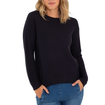 Splice Stitch Long Sleeve Jumper by Marco Polo Splice Stitch Long Sleeve Jumper by Marco Polo