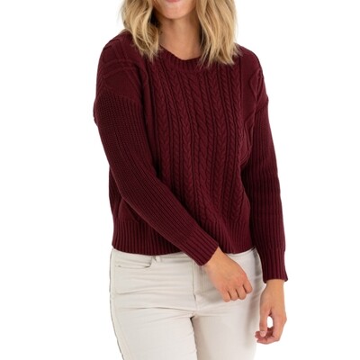 Cotton Blend Cable Knit Jumper by Marco Polo Cotton Blend Cable Knit Jumper by Marco Polo