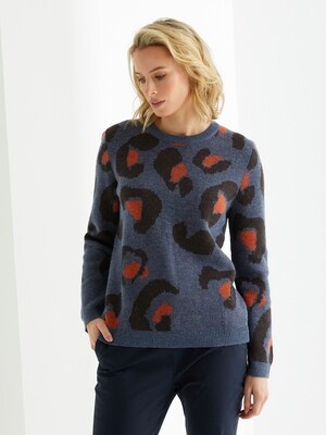 Abstract Animal Jacquard Jumper by Marco Polo