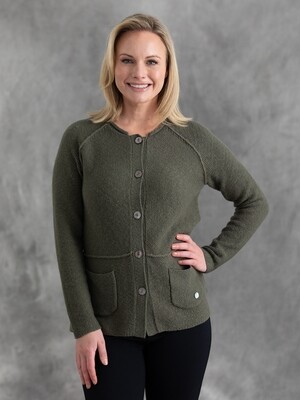 Cotton Blend Panelled Cardigan by Yarra Trail Cotton Blend Panelled Cardigan by Yarra Trail