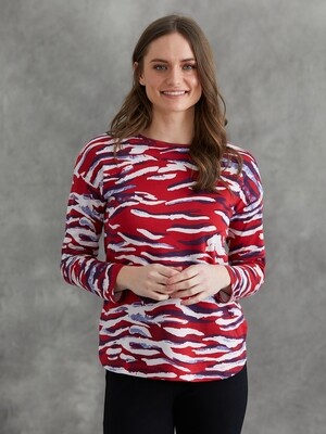 Pure Cotton Waves Print Tee by Yarra Trail