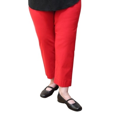 Three Quarter Stretch Bengaline Red Pants Three Quarter Stretch Bengaline Red Pants