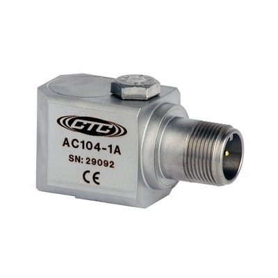 AC104 Series Multi-Purpose Accelerometer, Side Exit Connector/Cable, 100 mV/g
