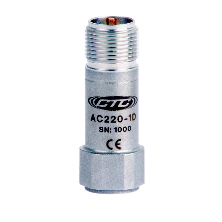 AC220 Series Premium Small Accelerometer, High Frequency, Top Exit Connector, 10 mV/g