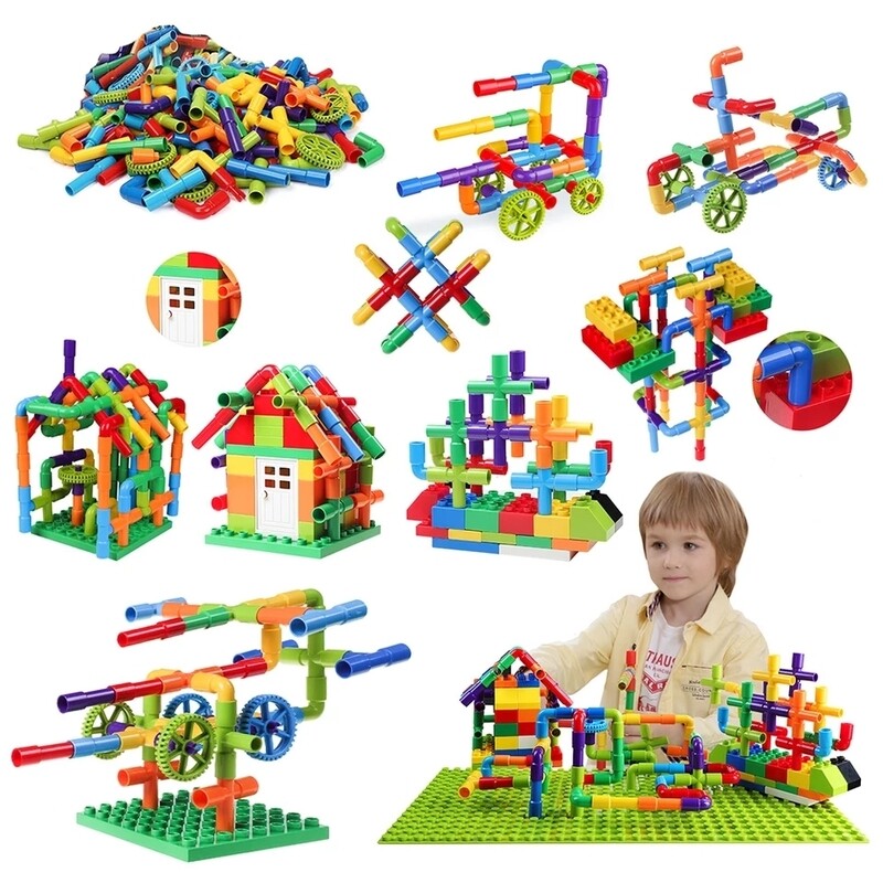 65/120Pcs Assembled Building Blocks DIY Smart Stick Blocks Imagination Creativity Educational Learning Toys Children Gift.