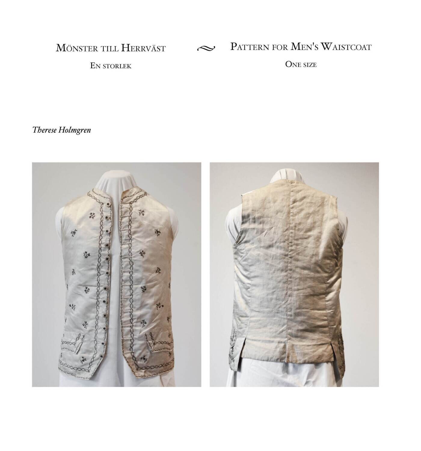 Pattern for Men's Waistcoat