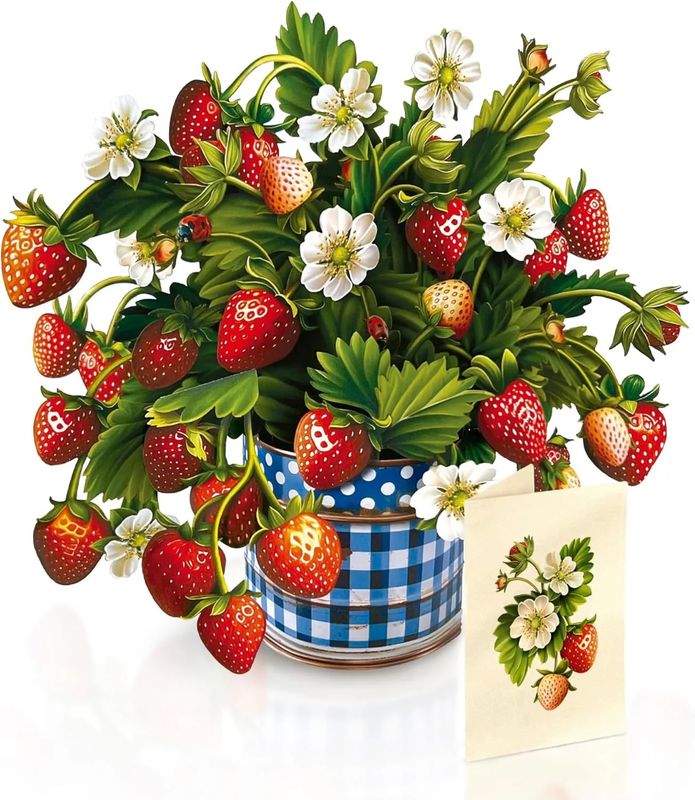 Strawberry Blossom Pop Up Card