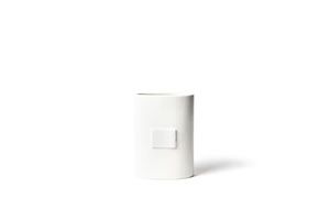 WHITE SMALL DOT MINI OVAL VASE