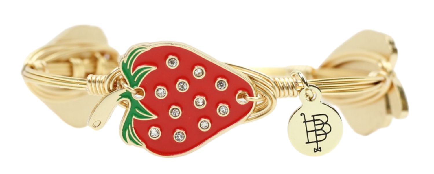 Rhinestone Strawberry Bangle