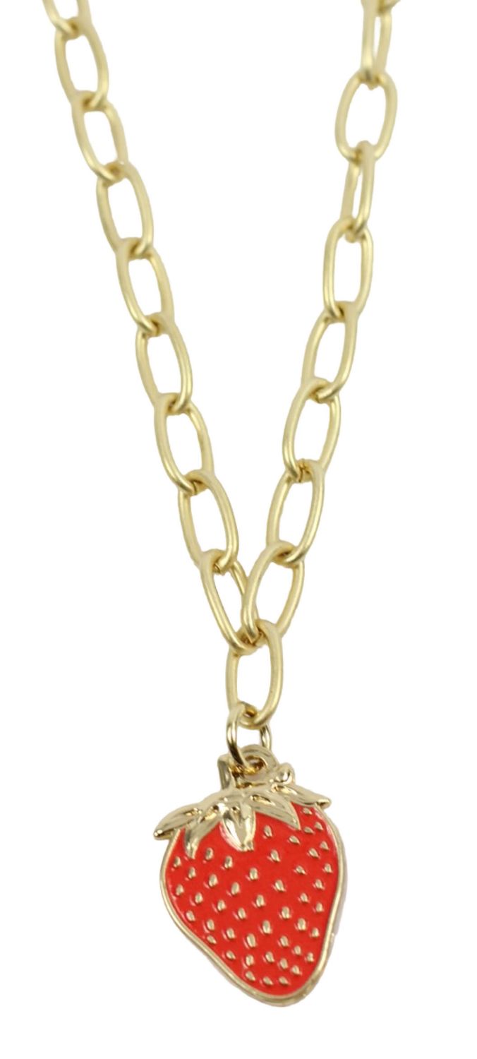 Life is Sweet Strawberry Charm Necklace