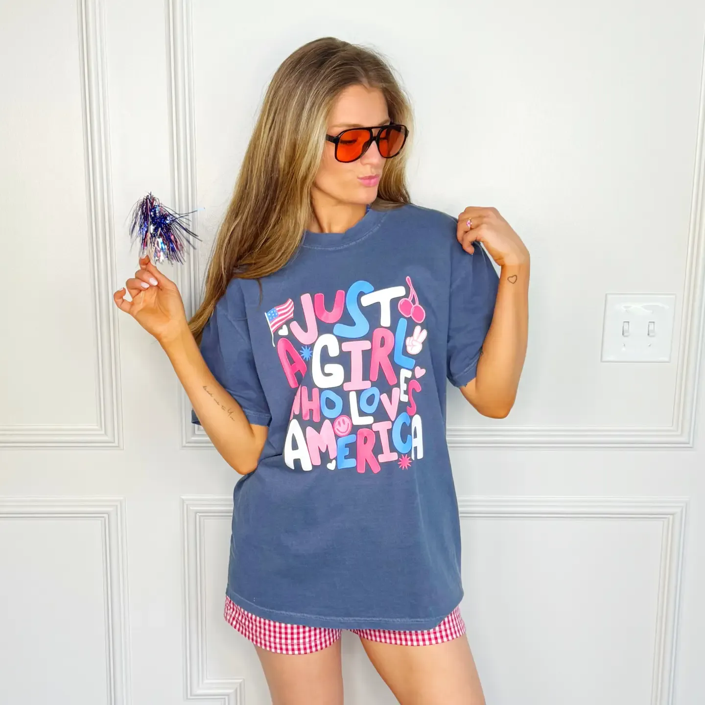Just a Girl Who Loves America Tee