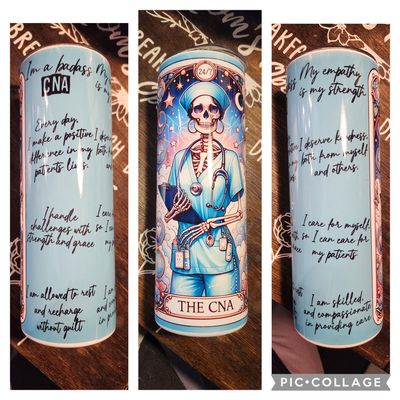 CNA Tarot Card Skinny Tumbler