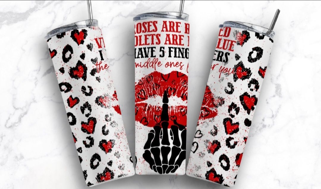 Middle finger Valentines Tumbler