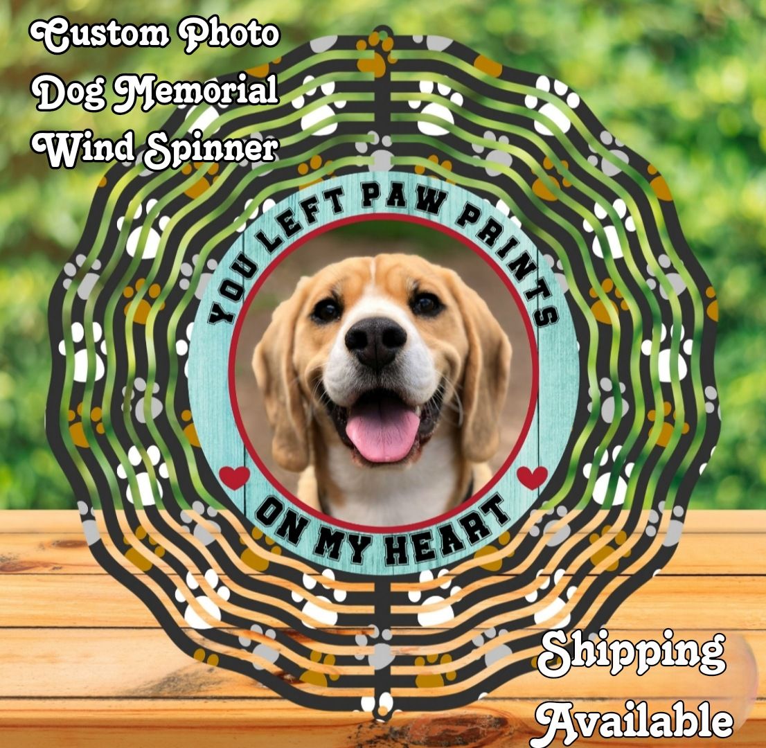 Dog Rememberance Metal Spinner