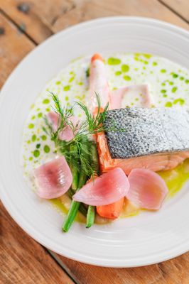 Salmon + Creamy Dill Sauce