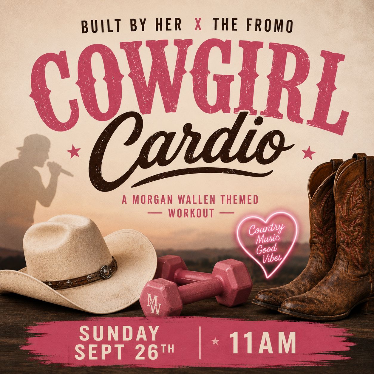 Built By Her + The Fromo Presents Cowgirls, Cardio + Charcuterie Built By Her + The Fromo Presents Cowgirls, Cardio + Charcuterie