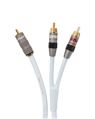 Supra Y-LINK 1RCA-2RCA 6M Ice Blue Supra Y-LINK 1RCA-2RCA 6M Ice Blue