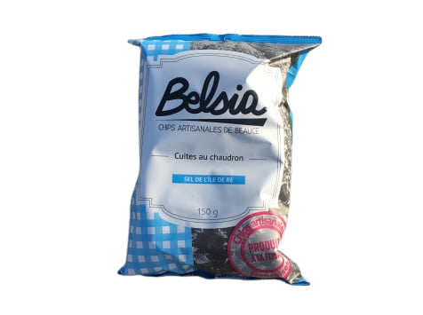 Chips artisanales Sel de l'Ile de Ré cuites au chaudron Belsia