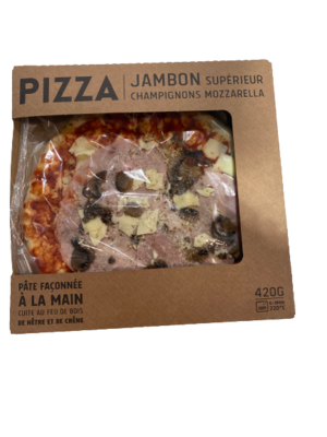 Pizza jambon supérieur champignons mozzarella