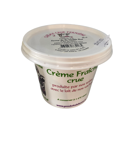 Crème fraîche crue "Ferme de la Vieille Rue" - 25 cl