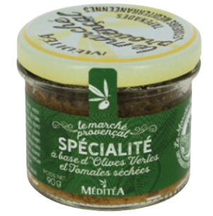 Spécialité à base d'olives vertes et tomates séchées "Méditéa"