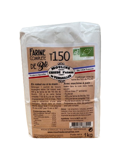 Farine complète de blé T150 BIO "Moulins de Versailles"