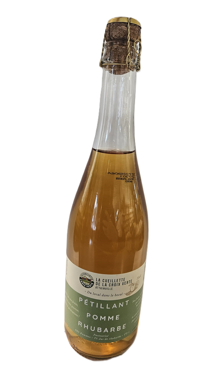Pétillant de pomme rhubarbe - 75cl