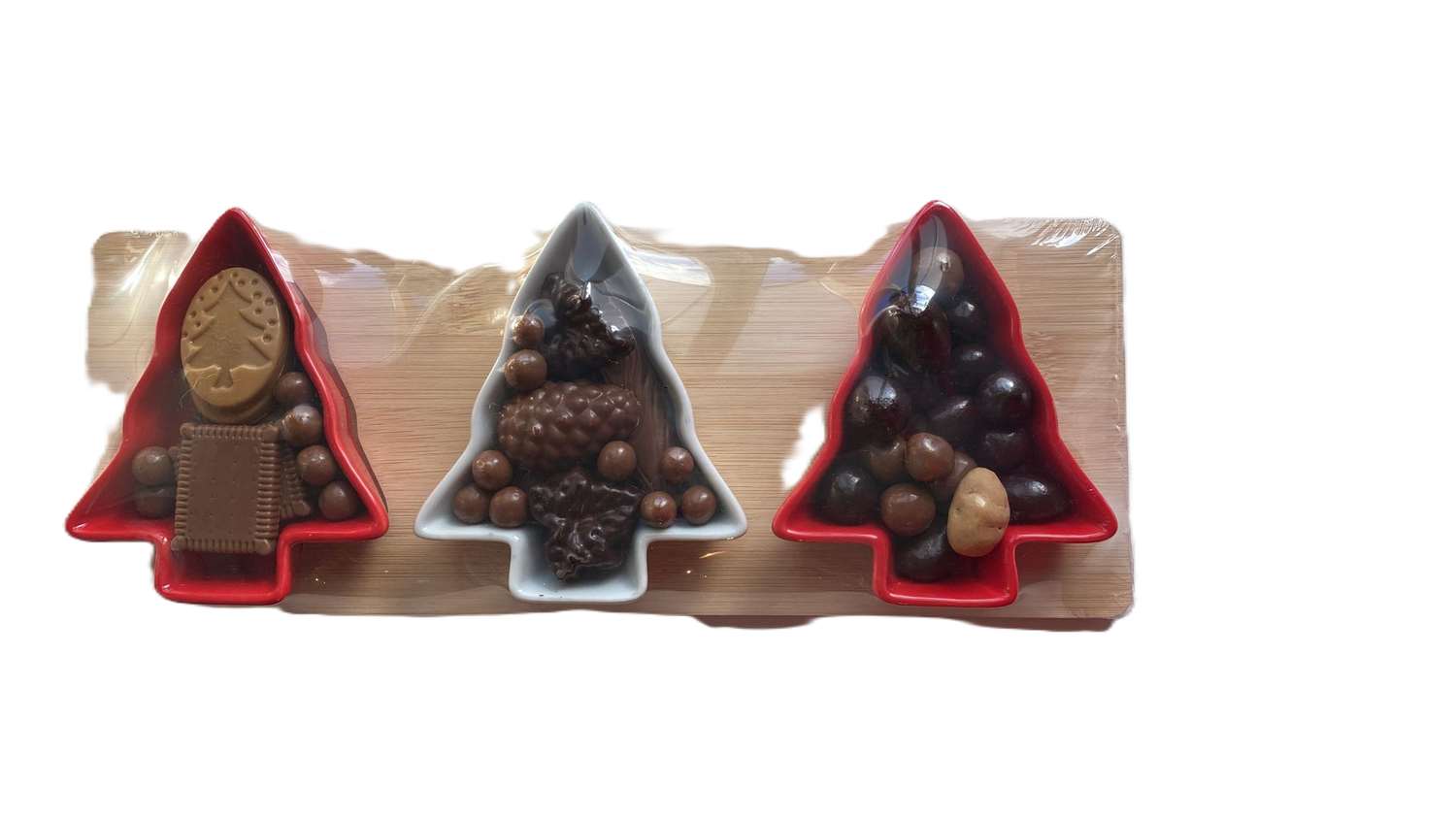 Coffret Trio sapins -155g de chocolat Maison Guinguet