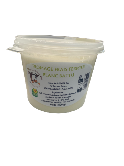 Fromage frais fermier blanc battu "Ferme de la Vieille Rue"