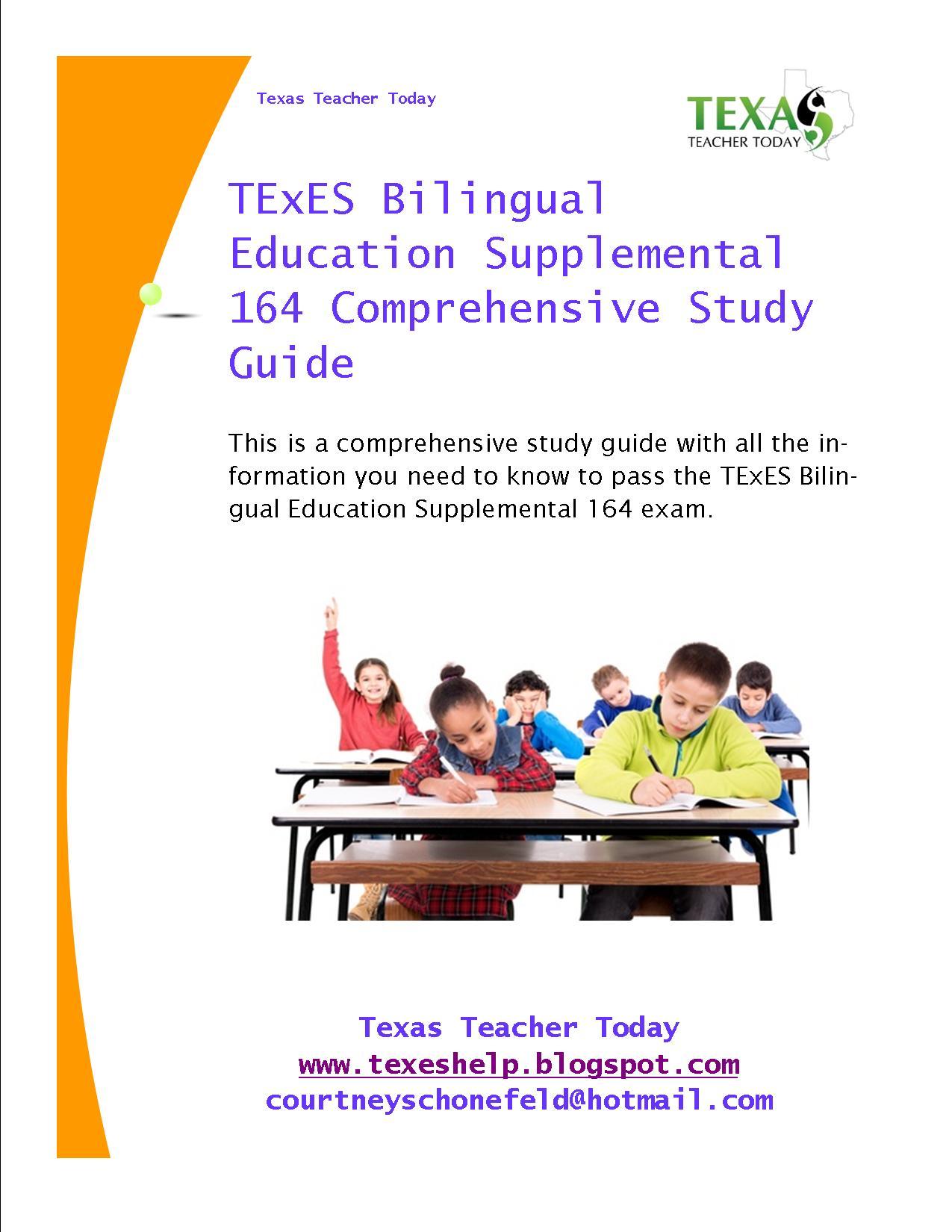 Buy Bilingual Education Supplemental 164 Study Material Here