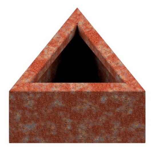 Triangular Corten Steel Planter 485(side)x265mm