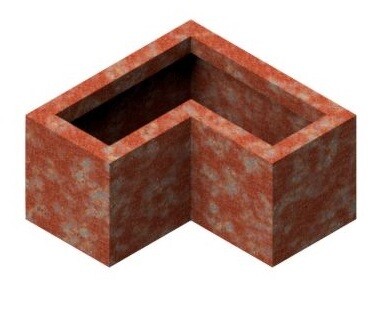 Corner Corten Steel Planter (485x485x265mm)