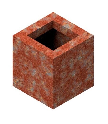 Square Corten Steel Planter (245x245x265mm)