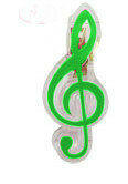 Klammer Clip Violinschlüssel grün